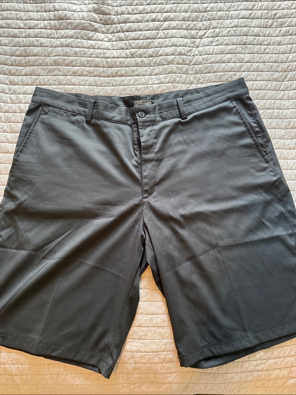 Nike Men's Black Flat Front Performance Shorts